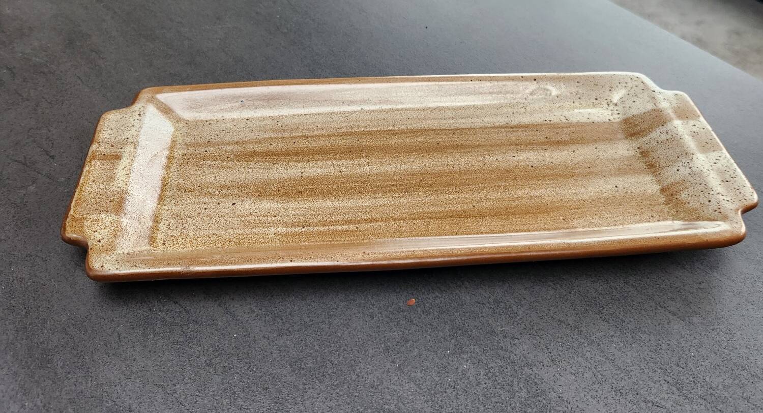 Plat en grès vintage ; Niderviller