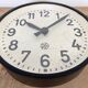 Industrial Black Factory Wall Clock From Chronotechna, 1950s