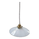 Old hanging lamp in white opaline Art Deco 1930 Ø 24.7 cm