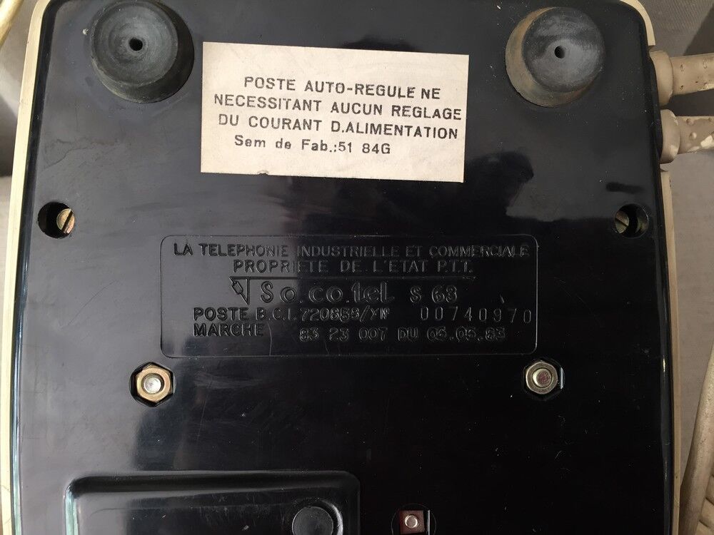 Vintage telephone with model dial s63