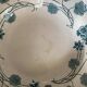 Deep plates Sarreguemines geranium model in blue 1900.