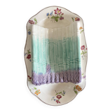 Longchamp asparagus dish in ironstone and slipware, 1900