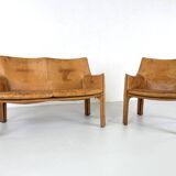 set composed of CAB 413 and CAB 414 by Mario Bellini for Cassina - 1970s