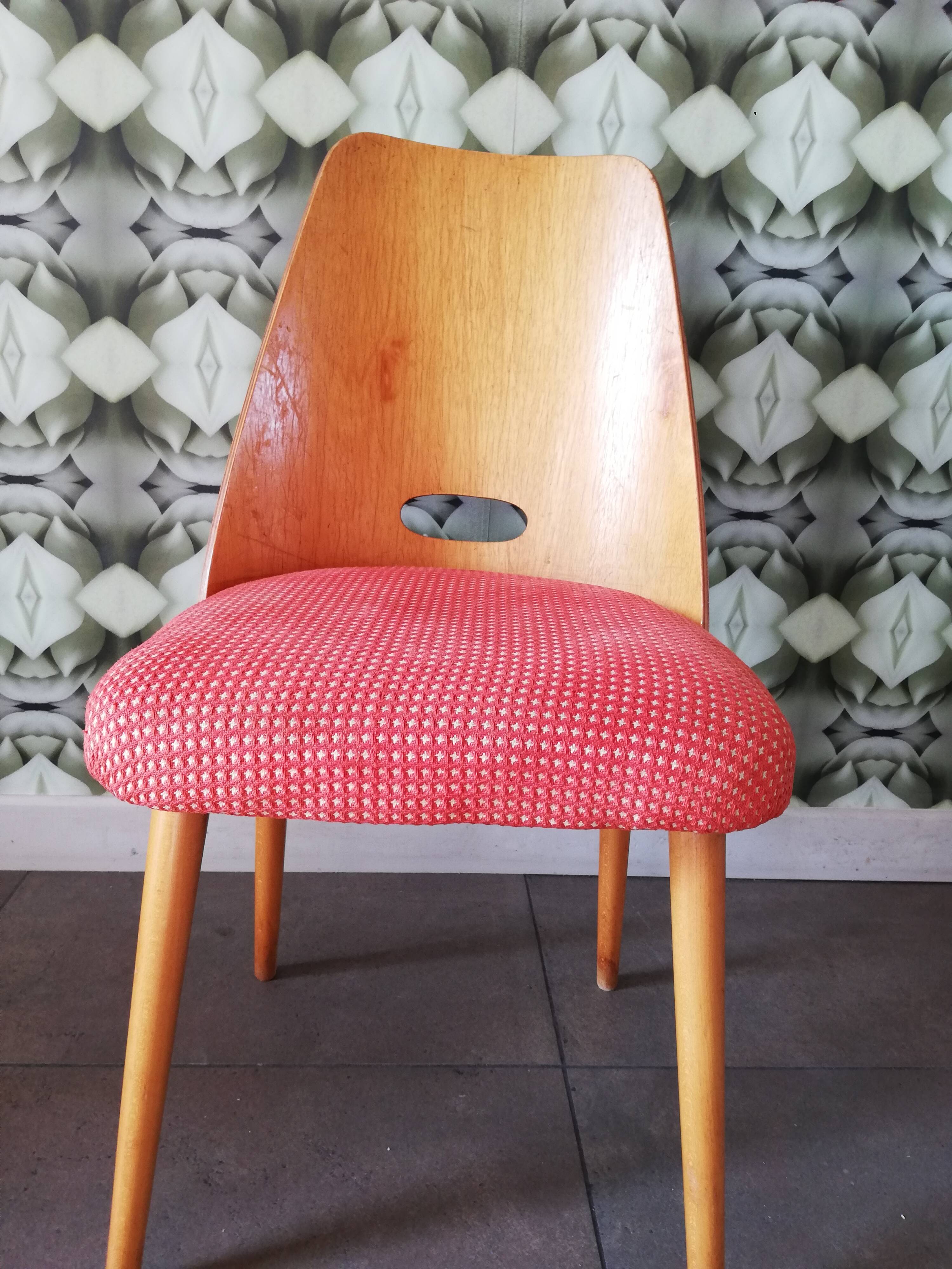 2 Vintage chairs Antonin Suman, Art Deco, Czechoslovakia 1960