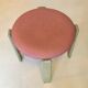 Tabouret version rose par Bruno Rey pour Dietiker, Suisse, 1970s
