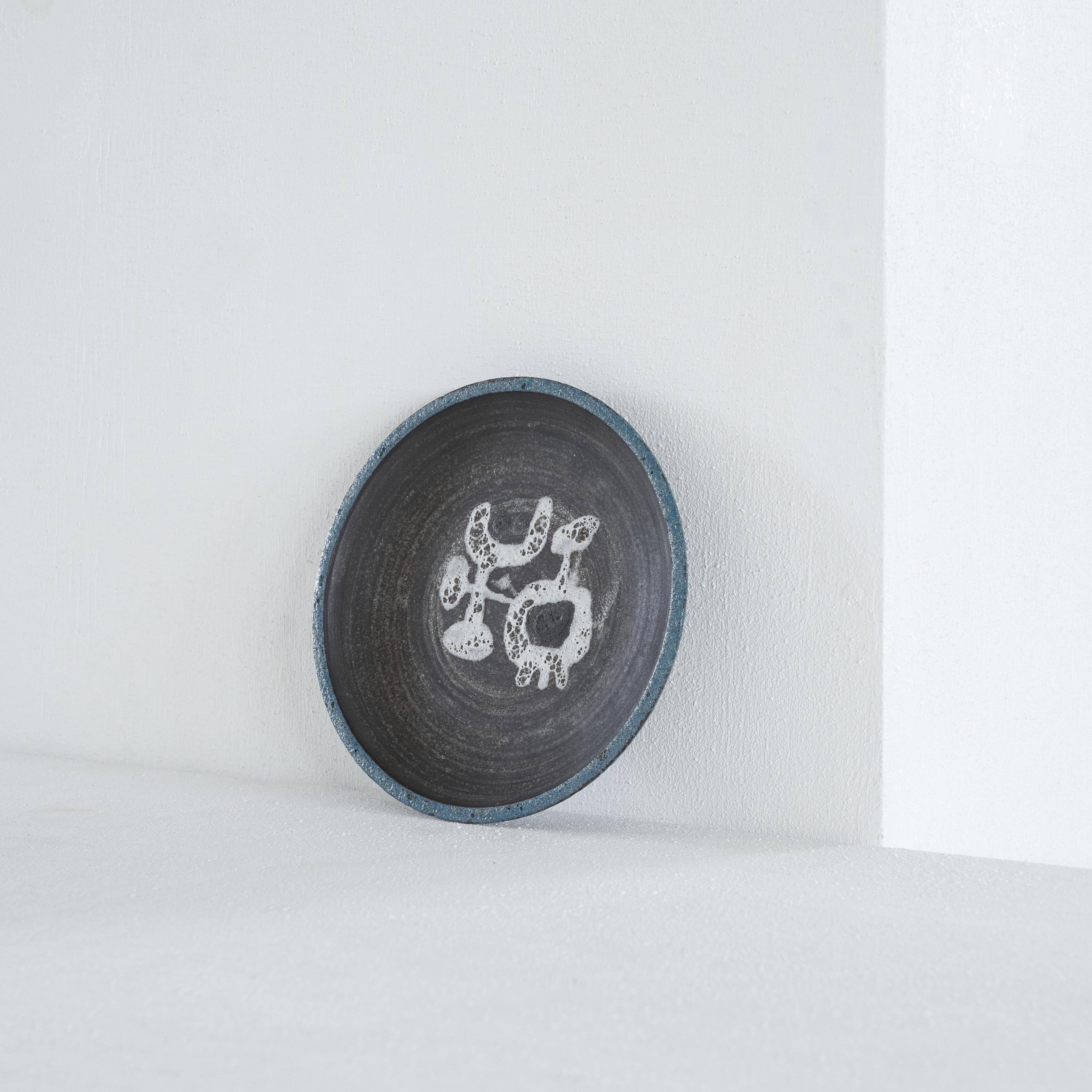 Jaap Dommisse studio ceramic bowl cobra style mid-century, 1950s