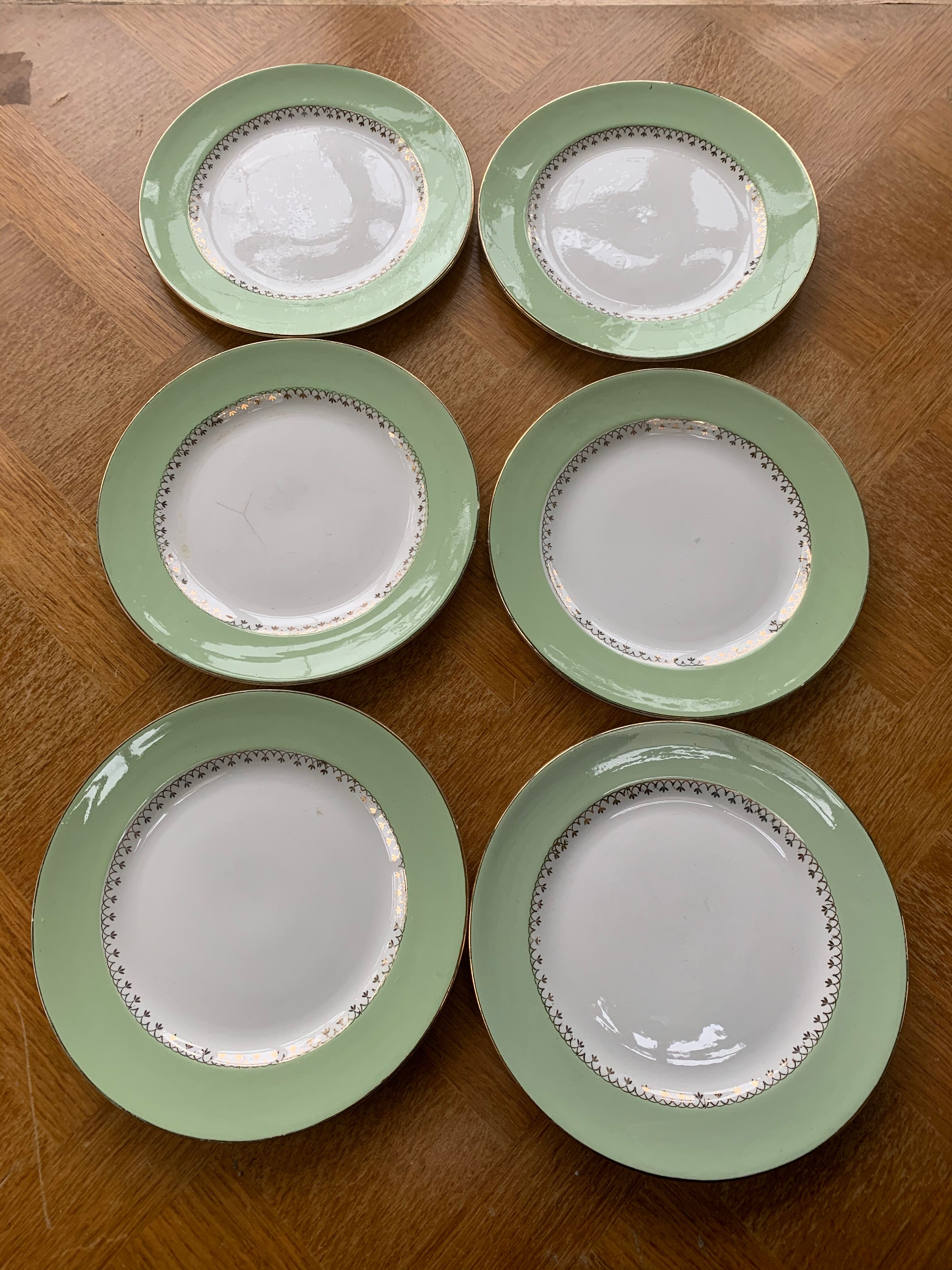 Set of 6 flat plates Amandinoise