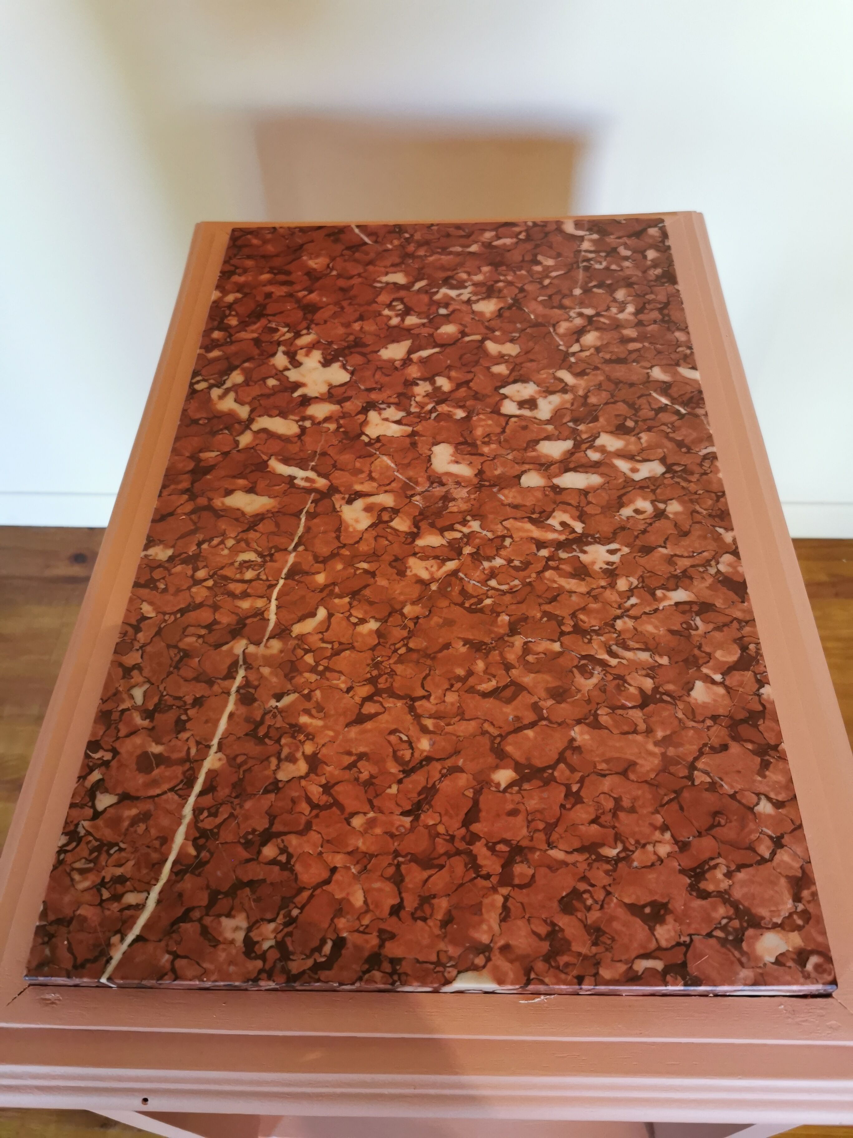 Powder pink art deco pedestal table