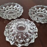 Cendrier verre vintage de collection ciselé