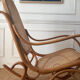 Curved wooden rocking chair