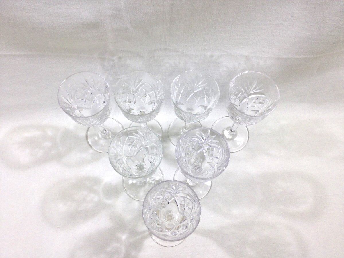 Set of 7 glasses of red wine Saint Louis model Chantilly