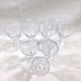 Set of 7 glasses of red wine Saint Louis model Chantilly
