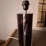 70s lamp base in plexiglass and chrome