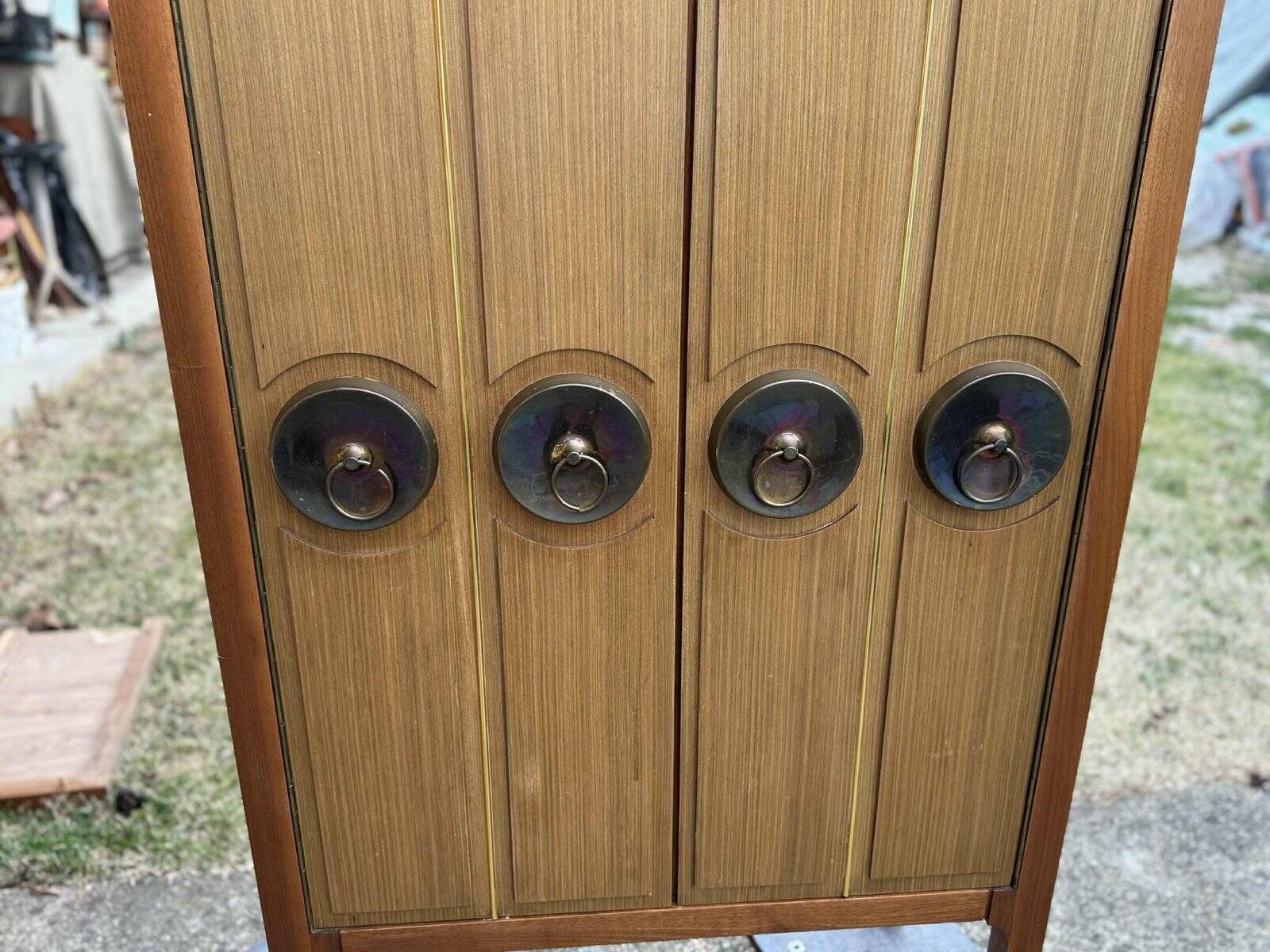 Mid-century modern bar cabinet by Sandor Bedecs, 1975