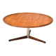Vintage Dutch round coffee table in teak by Martin Visser for Spectrum, 1960s