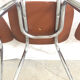 4 chairs in brown skaï and metal vintage year 60