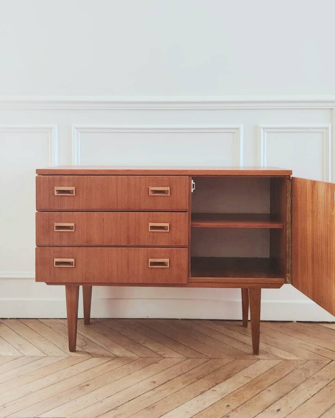 Enfilade vintage rénovée, années 60