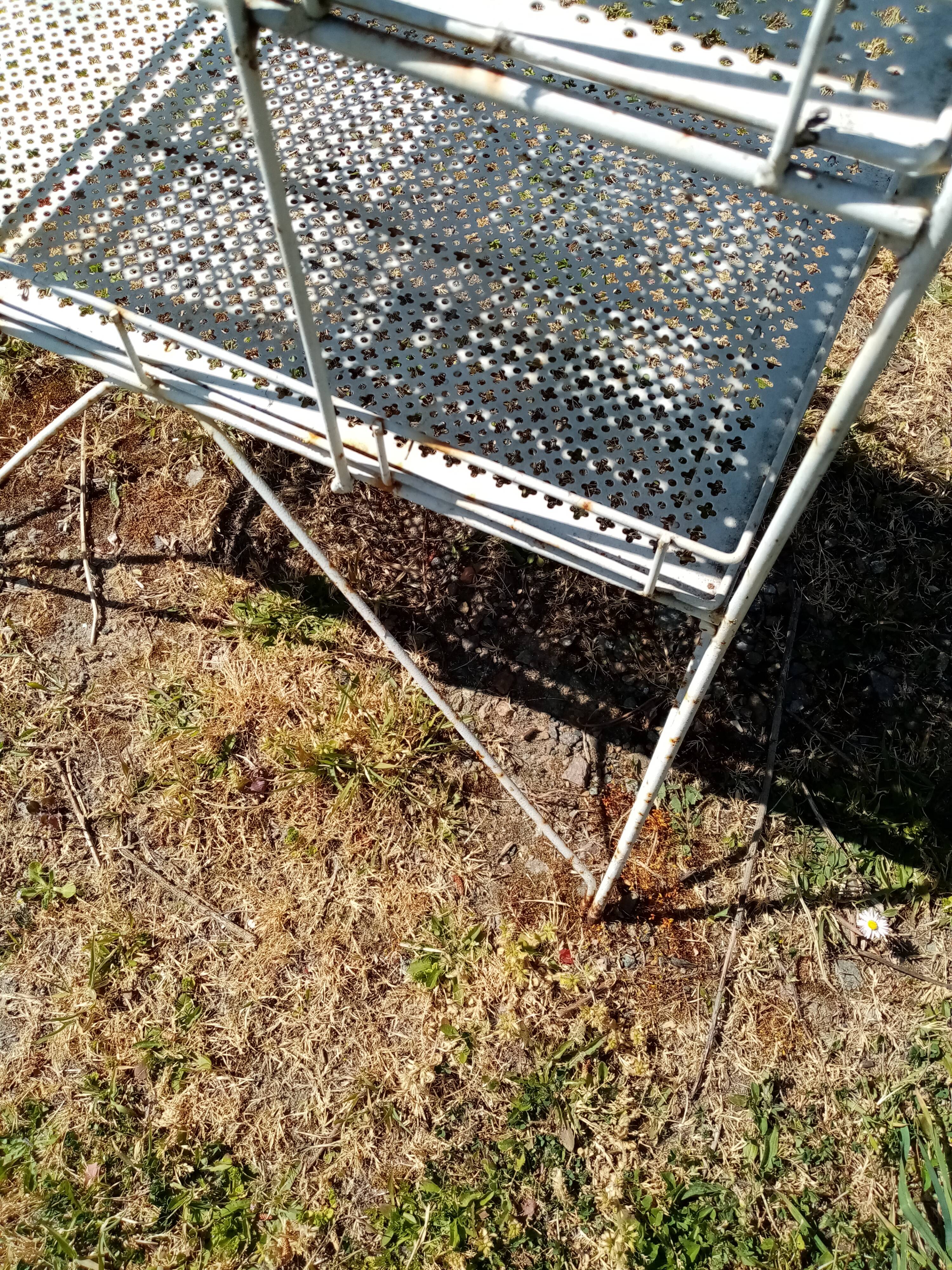 Vintage metal shelf