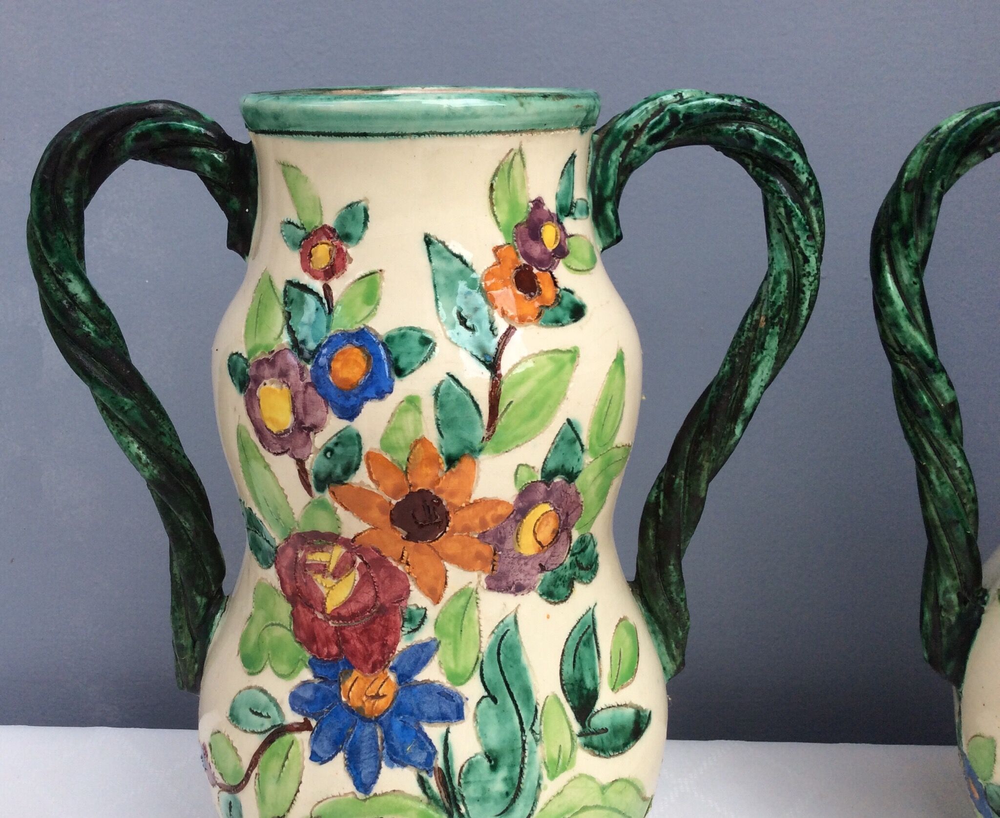 Pair of Cerart Monaco ceramic vases, 60s