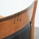 Set of  two black leather Art Deco design armchairs
