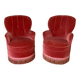 Pair of toadstool armchairs