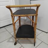 Desserte en rotin vintage