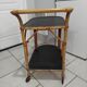 Vintage rattan serving trolley
