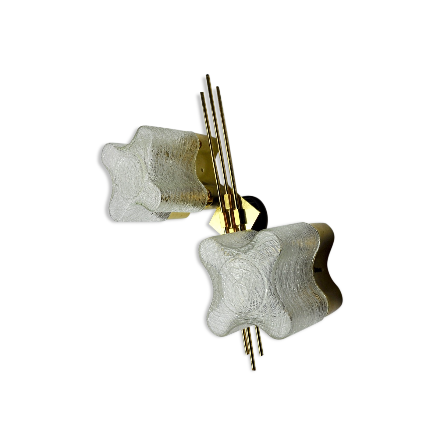 Applique maison Sciolari 2 feux Murano Italie 1970