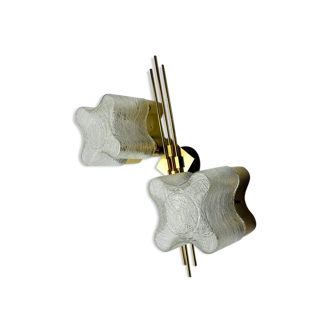 Sciolari house wall lamp, 2 fires Murano, Italy, 1970