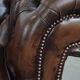 Canapé Chesterfield 3 places en cuir de vache de style anglais