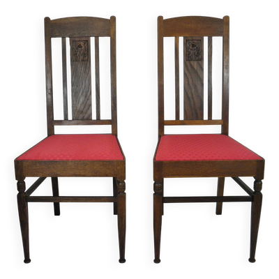 PAIRE de CHAISES '' ARTS AND CRAFTS