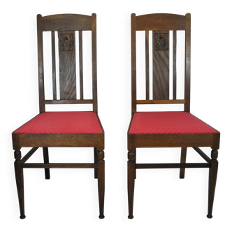 PAIR of "ARTS AND CRAFTS" CHAIRS
