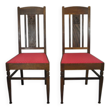 PAIR of "ARTS AND CRAFTS" CHAIRS