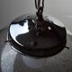 Glass and chrome globe pendant