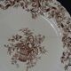 12 iron earthenware dessert plates, longchamp ribbons model