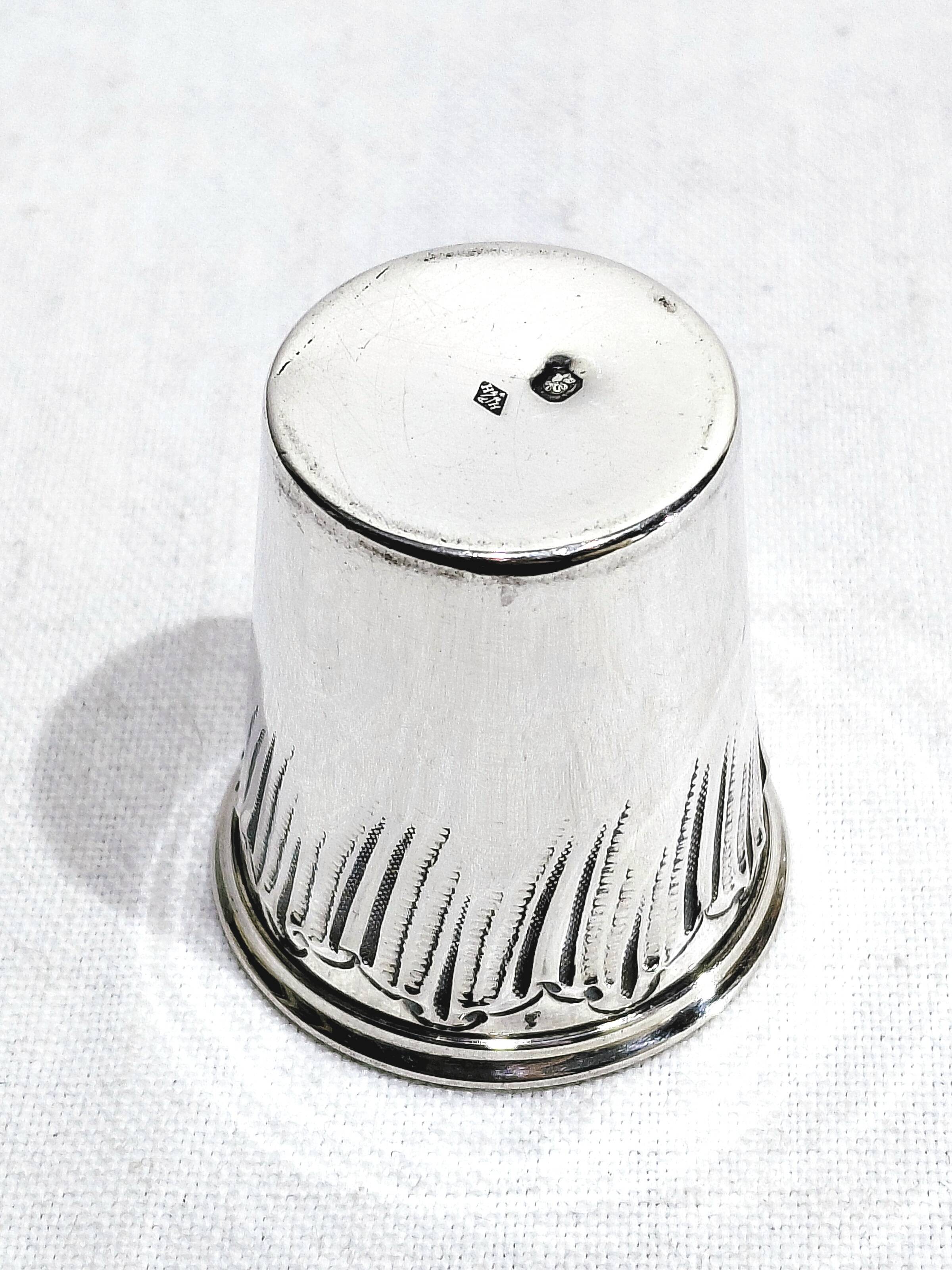 12 silver liqueur glasses