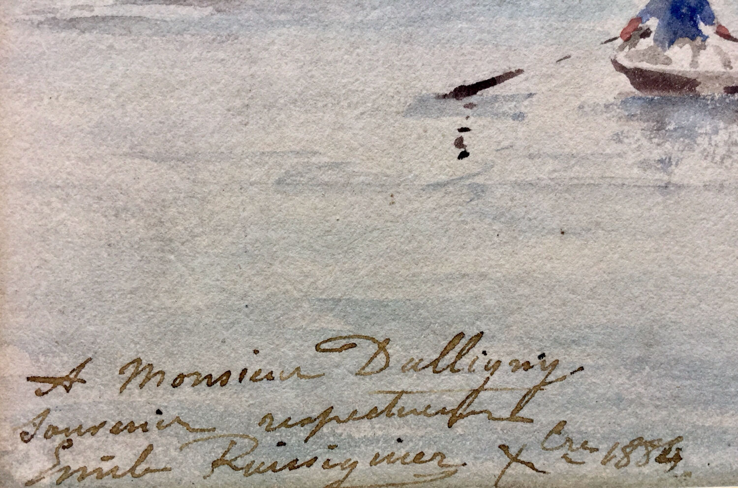 Émile RAISSIGUIER 1851-1932. The Seine at the Pont Neuf, 1884. Watercolour.