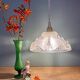 Vintage frosted glass pendant light (DF1)