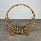 Vintage rattan log basket, 1960s
