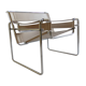 Fauteuil Wassily en cuir couleur crème de Marcel Breuer pour Gavina, Italie Bauhaus