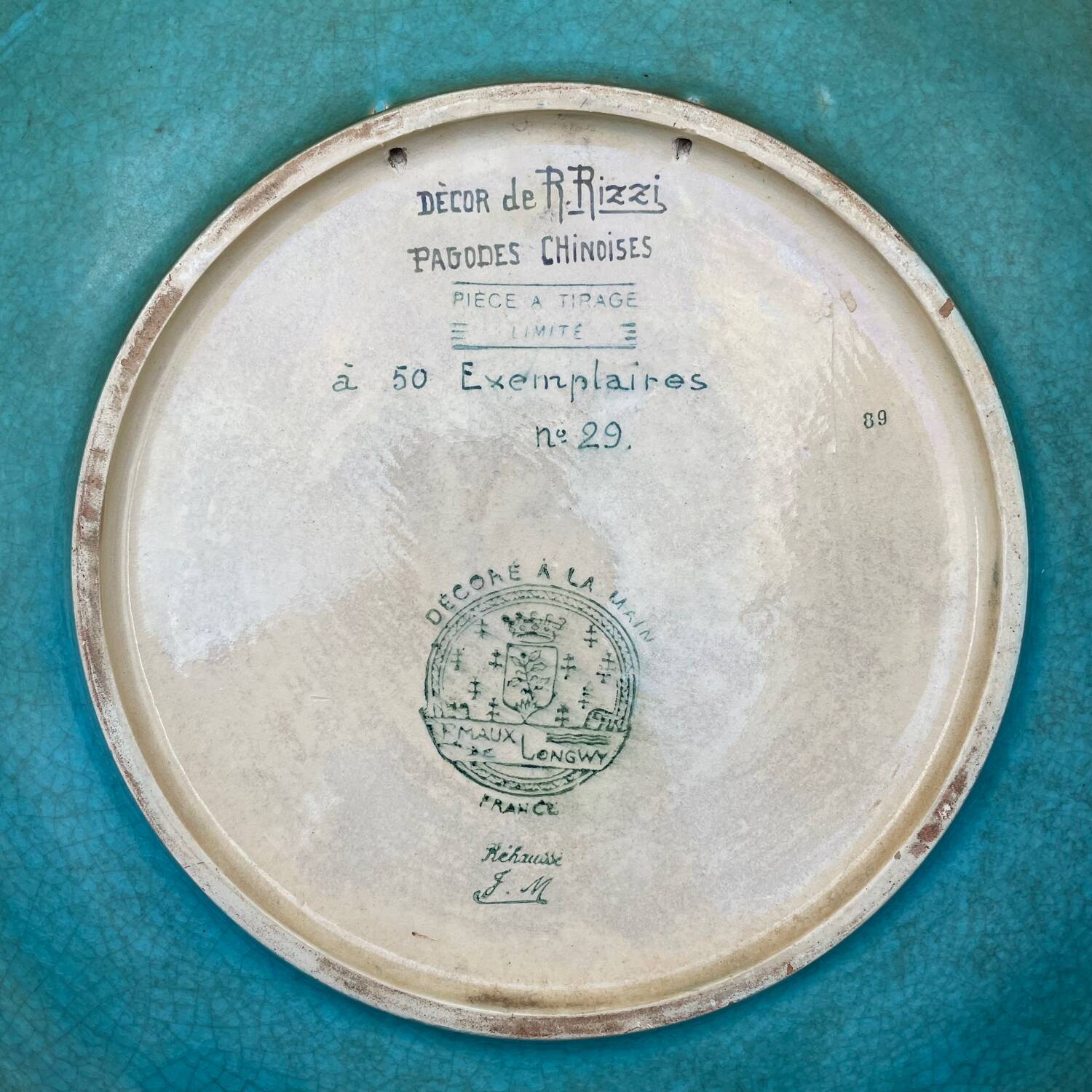 Assiette décorative Emaux de Longwy