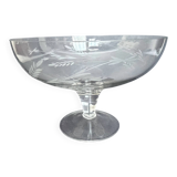 Vintage glass engraved cup