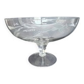 Vintage glass engraved cup