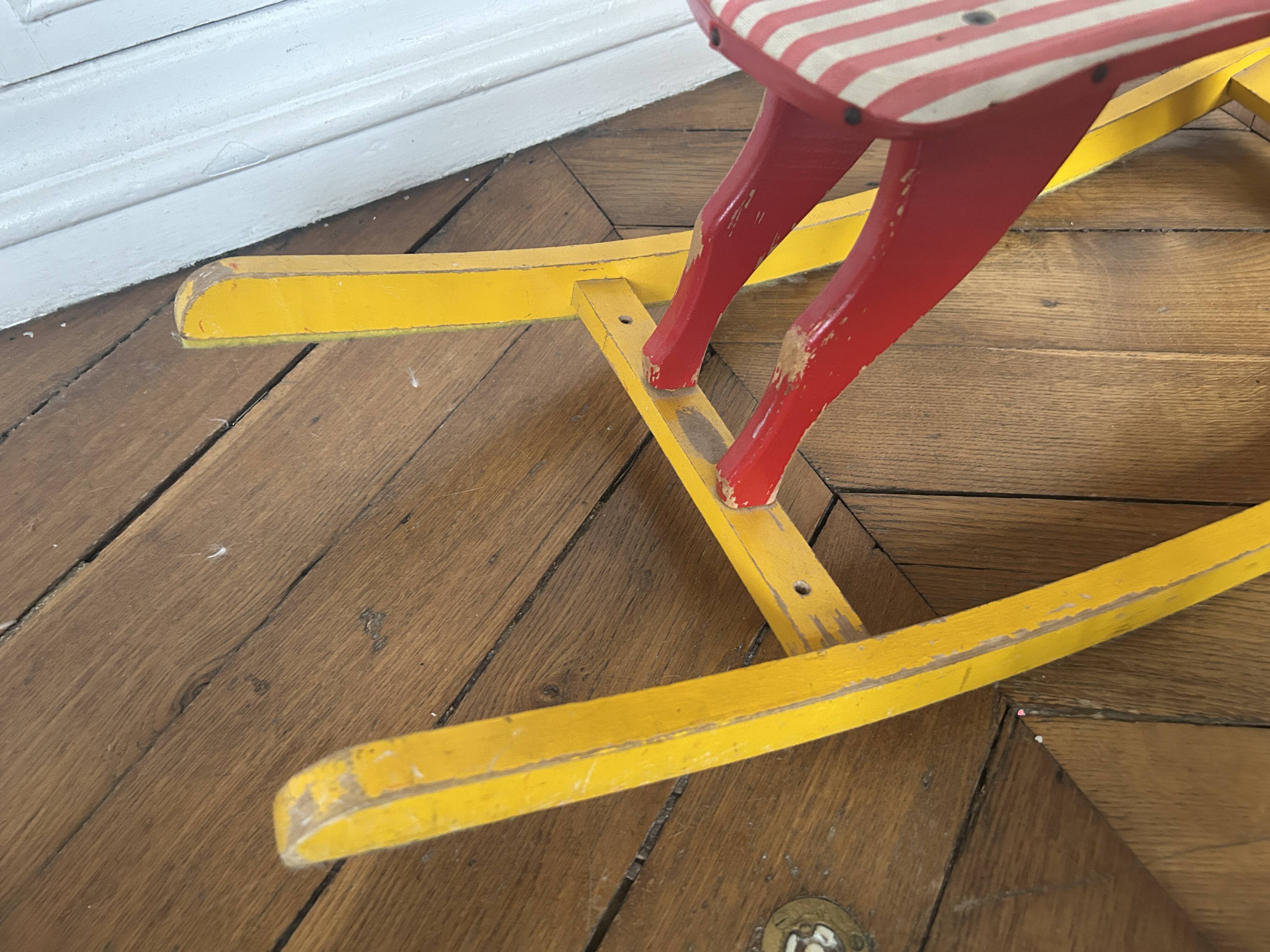 Wooden rocking horse