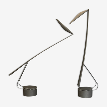 Pair of vintage Italian lamp Dove by Colombo and Barbaglia, 1980
