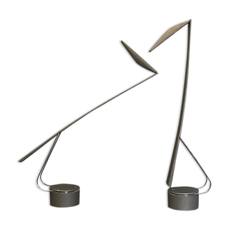 Pair of vintage Italian lamp Dove by Colombo and Barbaglia, 1980