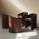 Set of 4 Art Deco armchairs in rosewood veneer, circa 1930.