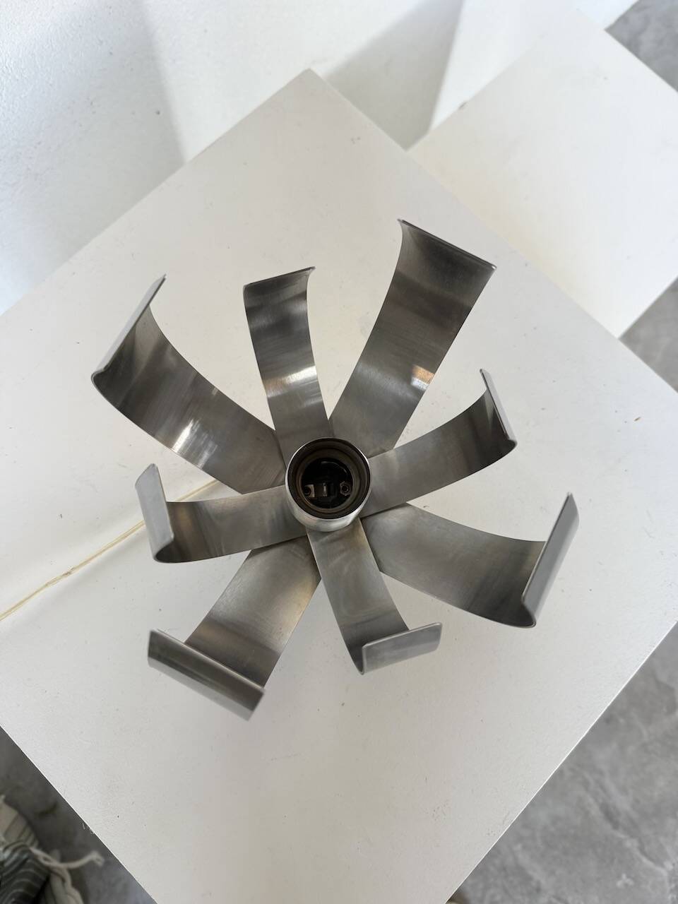 Oxar space age chrome flower wall light