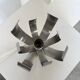 Oxar space age chrome flower wall light