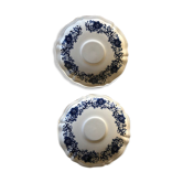 Deux petites assiettes faience Sarreguemines modele derby